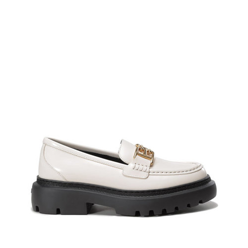 BALLY/巴利【22春夏新款】女士皮質(zhì)B-Chain扣飾樂福鞋單鞋皮鞋 GIOIA FLAT