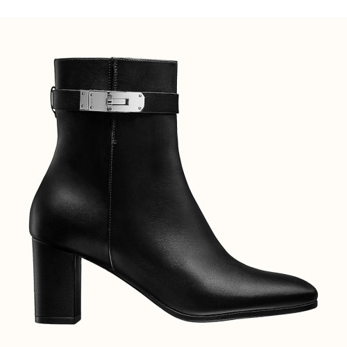 HERMES/愛(ài)馬仕  21早春新款女士黑色小牛皮高跟靴 H182102Z02350