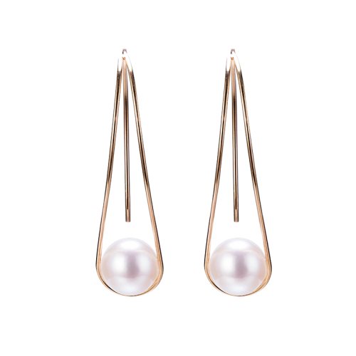 GeleiStory/GeleiStory向往系列14K金淡水珍珠真我耳釘 店鋪特惠