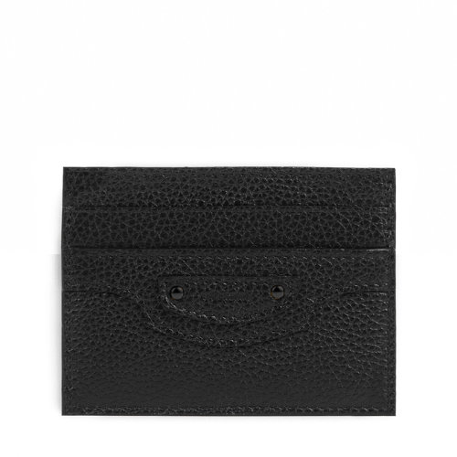 Balenciaga/巴黎世家 NEO CLASSIC系列 男士黑色粒面小牛皮啞光飾面卡片夾64010915Y071000