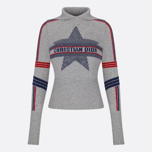  DIOR迪奧 22年秋冬 女士 針織衫 Pull a col montant DiorAlps 144S77AM134_X8878