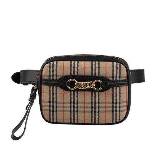 BURBERRY/博柏利  巴寶莉女包 時尚百搭 女士米色格紋腰包 80073501 HKY012467
