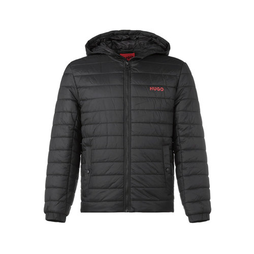 HUGO BOSS/雨果博斯 【22秋冬新款】 男士薄款連帽棉服夾克上衣外套LOGO圖案 50474699
