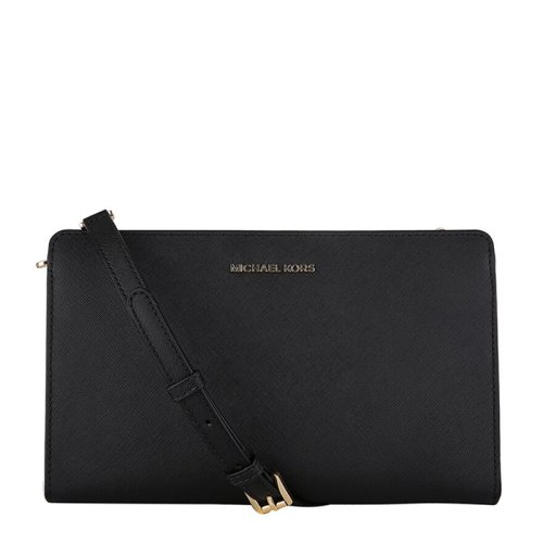 MichaelKors/邁克·科爾斯女士黑色牛皮簡單大氣單肩斜挎包