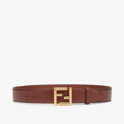  FENDI芬迪 22年秋冬 女士 腰帶 棕色皮帶 8C0649AAIWF1EXV