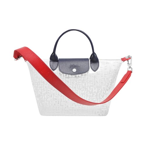 Longchamp/瓏驤 女士LE PLIAGE LGP系列透明PVC小號(hào)手提單肩斜挎包 1512 HQM