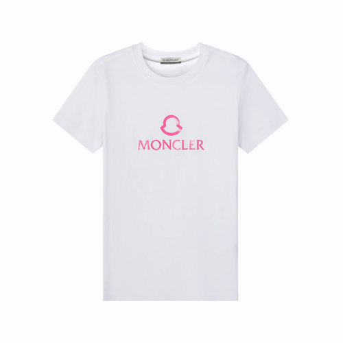 Moncler/蒙克萊女士棉質(zhì)圓領(lǐng)短袖T恤徽標圖案 8C00006 809CR