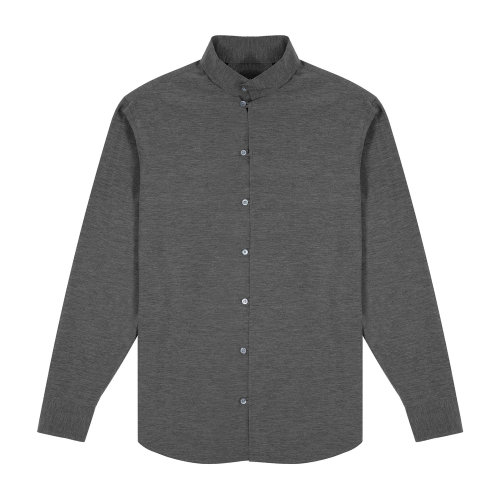 Emporio Armani 男士 灰色 純色襯衫  91CF2L-9113C-611