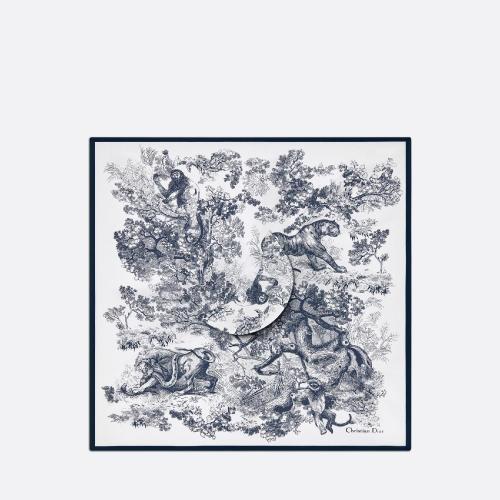  DIOR迪奧 22年秋冬 女士 帽子 Visiere en soie Toile de Jouy Sauvage 21JOU150I602_C540