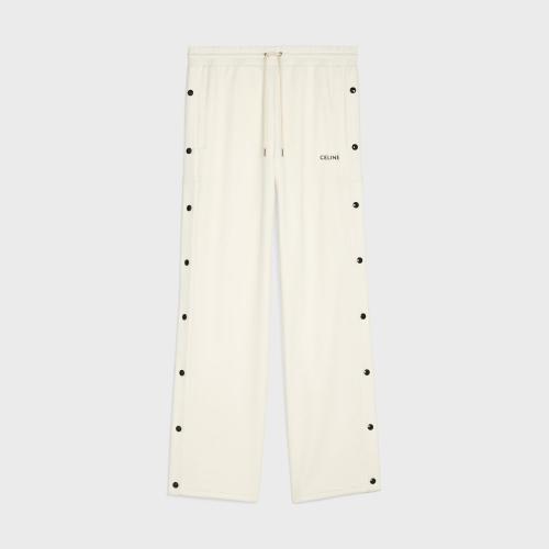  CELINE賽琳思琳 22年秋冬 男士 休閑褲 雙面平紋針織按扣運(yùn)動(dòng)褲 2Z223225S.01CR