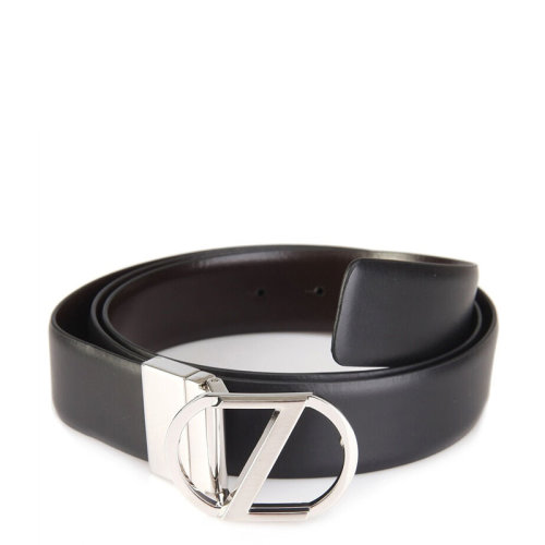 Z ZEGNA/杰尼亞 男士牛皮銀色板扣腰帶 BZDLW3 9346