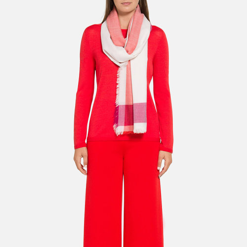 St.John/盛薔紅色細針美利諾女士針織衫/毛衣K51Y002