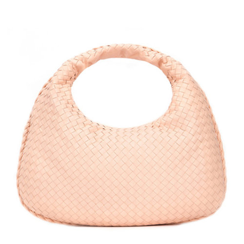 Bottega veneta 寶緹嘉 女士粉色羊皮手工經(jīng)典編織手拎單肩包手提包