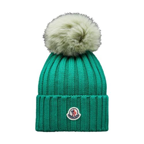  MONCLER蒙可蒙克萊 22年秋冬 女士 帽子 Beanie with Pom Pom H20933B00028A9327824