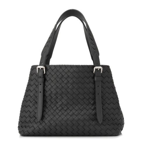 Bottega Veneta/葆蝶家 BV  女士黑色編織皮革手提包單肩包女包 576338-VO0BG-8806