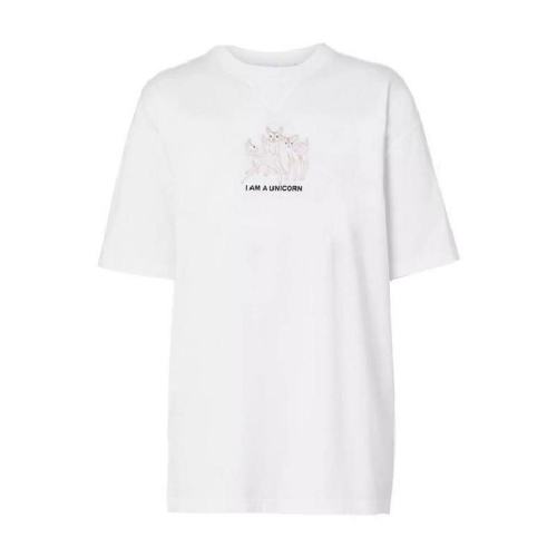  BURBERRY/博柏利 女士白色棉質短袖T恤 80429841
