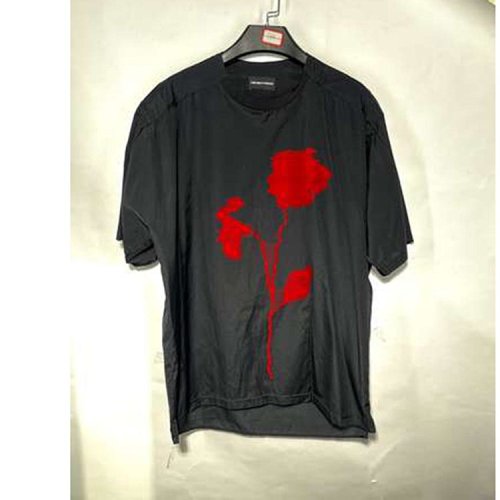 Emporio Armani/安普里奧阿瑪尼 黑色系紅色圖案男士短袖T恤