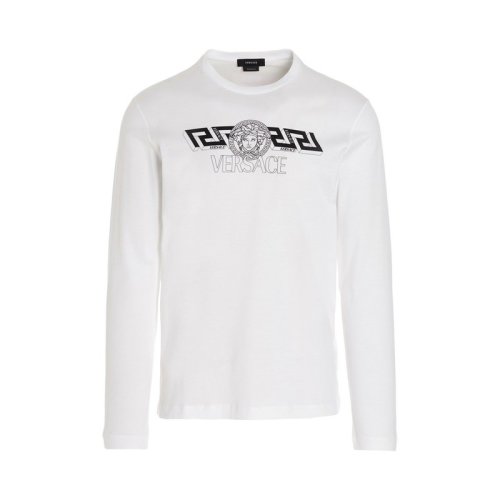 VERSACE/范思哲 男士白色棉質(zhì)長袖T恤 1004229 1A02800 1W000