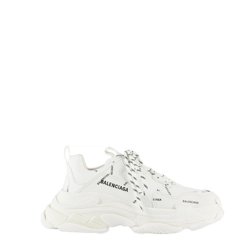 Balenciaga/巴黎世家  20春夏新款男士白色ALLOVER標(biāo)志TRIPLE S休閑運(yùn)動(dòng)鞋 536737W2FA19010