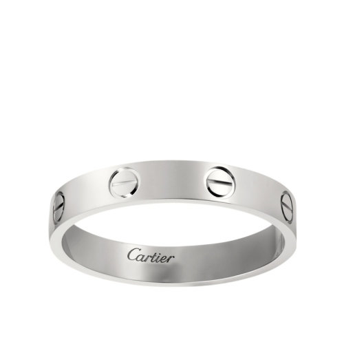 CARTIER/卡地亞 經(jīng)典款LOVE 18K金白金結(jié)婚對戒戒指 B4085100