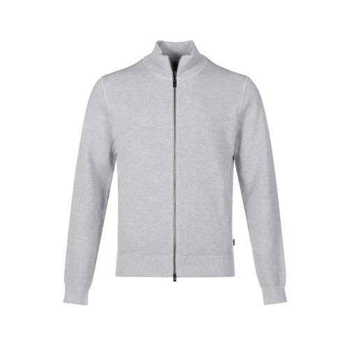 HUGO BOSS/雨果博斯 男士棉質(zhì)立領(lǐng)長袖針織開衫上衣外套 50452411