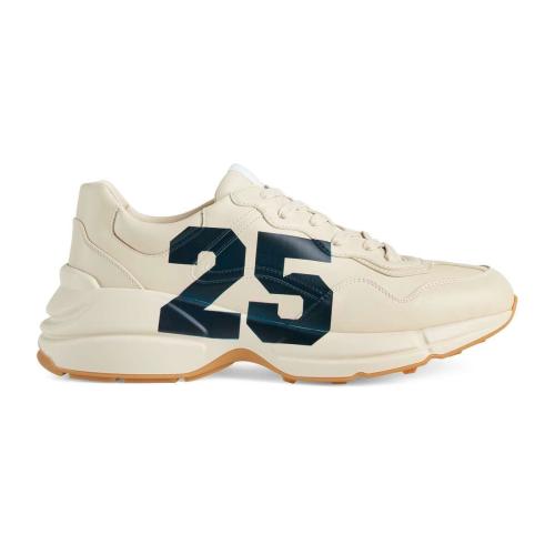  GUCCI古馳 22年秋冬 男士 Rhyton系列男士“25”印花運動鞋 663339 2SH00 9522