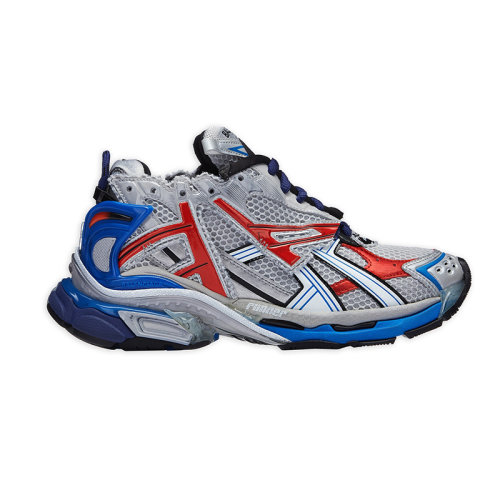 Balenciaga/巴黎世家 22年秋冬新款 男士藍/紅色拼接尼龍網眼做舊效果刺繡標志輕盈跑步運動鞋677403W3RB61264