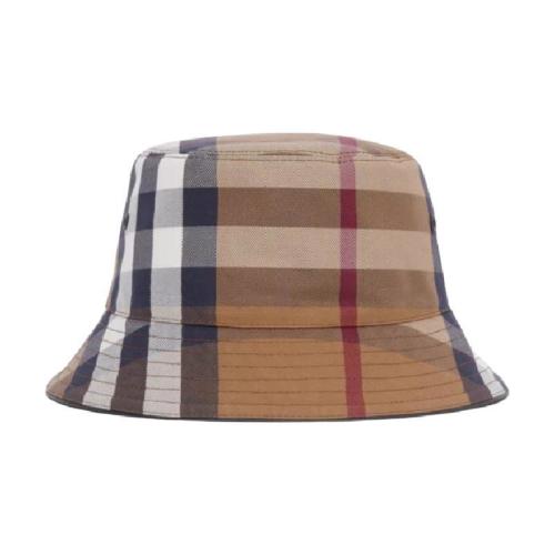  BURBERRY 22年秋冬 女士 格紋棉質(zhì)帆布漁夫帽 80416161 預(yù)定商品1-3周發(fā)貨