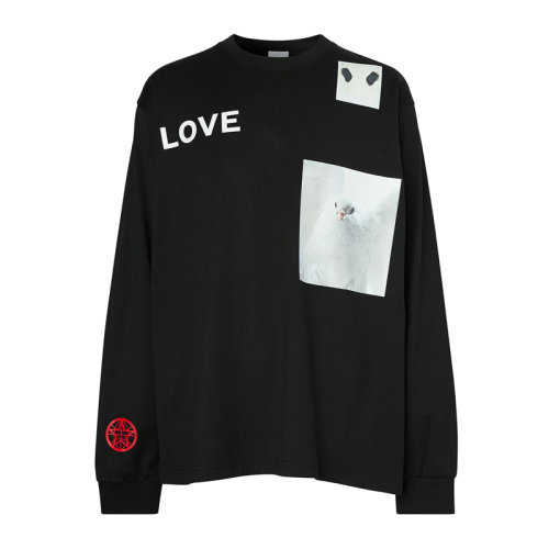 BURBERRY/博柏利 男裝 服飾 圓領(lǐng)拼接印花圖案棉質(zhì)時(shí)尚休閑 男衛(wèi)衣