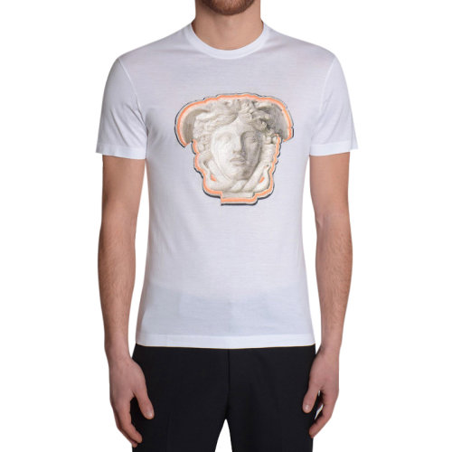 VERSACE/范思哲 男裝 服飾 圓領(lǐng)棉質(zhì)頭像圖案 男士短袖T恤