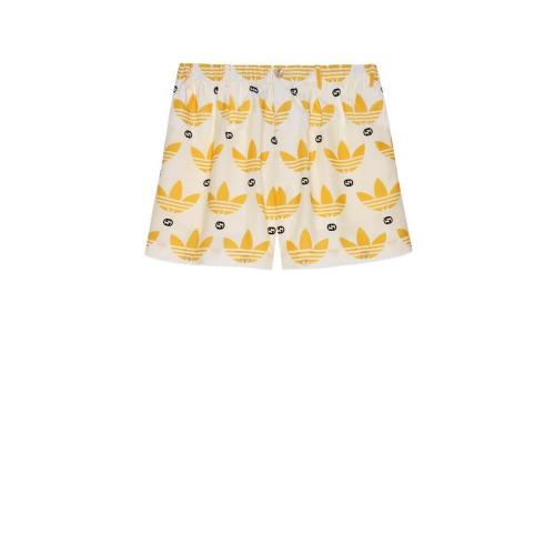  GUCCI古馳 22年秋冬 男士 adidas x Gucci聯(lián)名系列Trefoil印花短褲 691441 ZAIXZ 9285