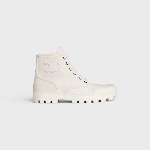  CELINE賽琳思琳 22年春夏 女士 短靴 PATAPANS人造革系帶靴 343142198C.01BC