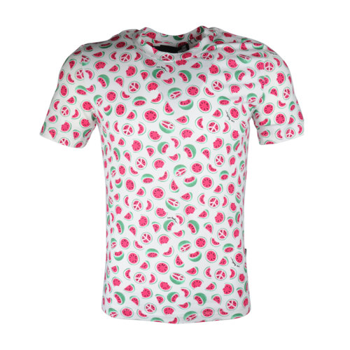 LOVE MOSCHINO/LOVE MOSCHINO  男裝 西瓜圖案 男士棉質(zhì)時尚圓領(lǐng)春夏短袖T恤 7310017630023