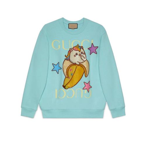  GUCCI古馳 22年秋冬 女士 Gucci和Bananya棉質(zhì)衛(wèi)衣 617964 XJEGL 4628