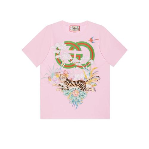  GUCCI古馳 22年秋冬 女士 中國新年系列互扣式雙G?T恤 615044 XJD4G 5943
