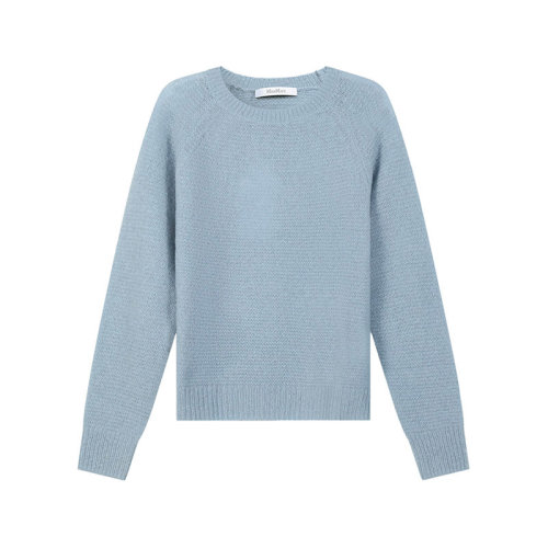 MaxMara/麥絲瑪拉【22春夏新款】女士山羊絨寬松版圓領(lǐng)長(zhǎng)袖針織毛衣羊絨衫 13610221 MONDO