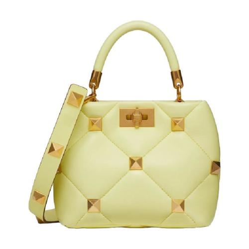  VALENTINO華倫天奴 22年春夏 女士 手提包 Roman Stud 小號(hào)羊皮革鏈?zhǔn)绞痔岚?VW0B0I97BSFM20