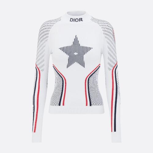  DIOR迪奧 22年秋冬 女士 針織衫 DiorAlps 立領(lǐng)保暖衣 254S96AM880_X0878