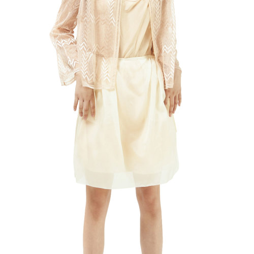 19年春夏款nisiss/怡夕異色疊透?jìng)?cè)邊開(kāi)衩半裙女士半身裙