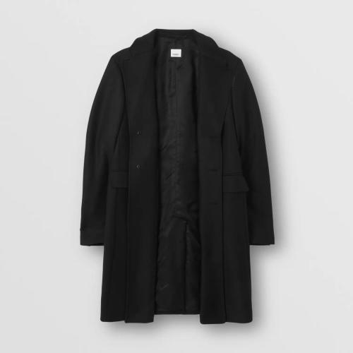  BURBERRY 22年秋冬 男士 標(biāo)簽貼花駝毛混紡量裁大衣 80570571