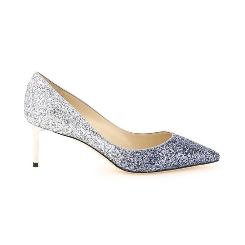Jimmy Choo/周仰杰 女士拼色時(shí)尚中跟鞋 ROMY60-VXB-NAVYSILVER