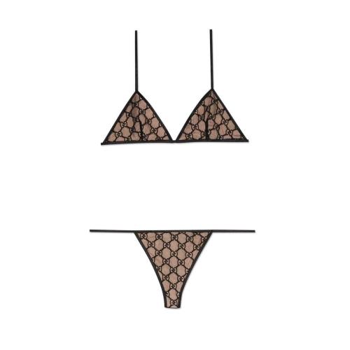  GUCCI古馳 22年秋冬 女士 GG薄紗內(nèi)衣套裝 621855 XJBVY 1000