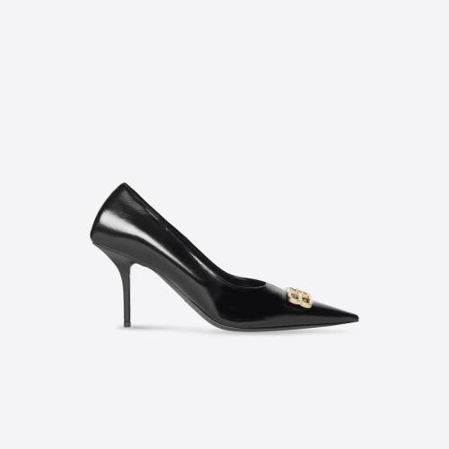  BALENCIAGA巴黎世家 22年春夏 女士 高跟鞋 Womens Square Knife Bb 80mm Pump  in Black 6947