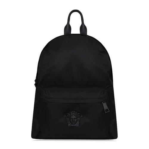 VERSACE/范思哲  男士黑色織物美杜莎頭像雙肩包背包男包 DFZ5350-DNYLV-DKNN