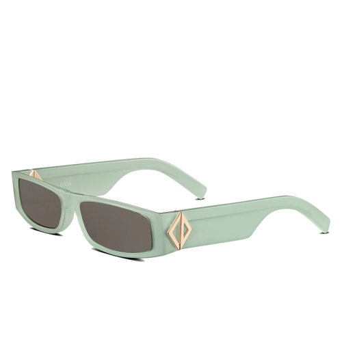 DIOR/迪奧 22年春夏新款 S1I系列 男士灰色鏡片和綠色醋酸纖維鏡框方形鏡框“CD Diamond”標志太陽鏡墨鏡TRVSS1IXR_55A0