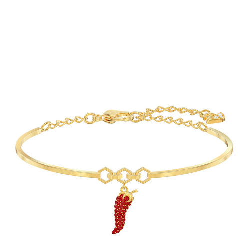 Swarovski/施華洛世奇 LISABEL PEPPER女士金色搭配紅色小辣椒吊墜手鐲 5498810