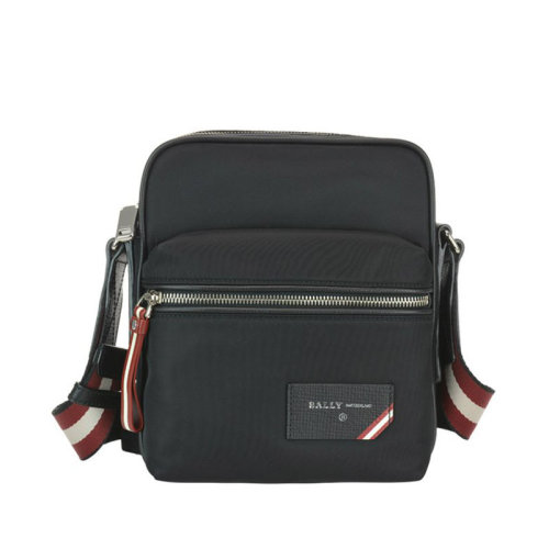 BALLY/巴利 男包 男士黑色皮質(zhì)時尚百搭拉鏈單肩斜挎包 6228740