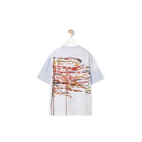 LOEWE羅意威 22年秋冬 男士 短袖T恤 Flag print T-shirt in cotton H526Y22X36-2100