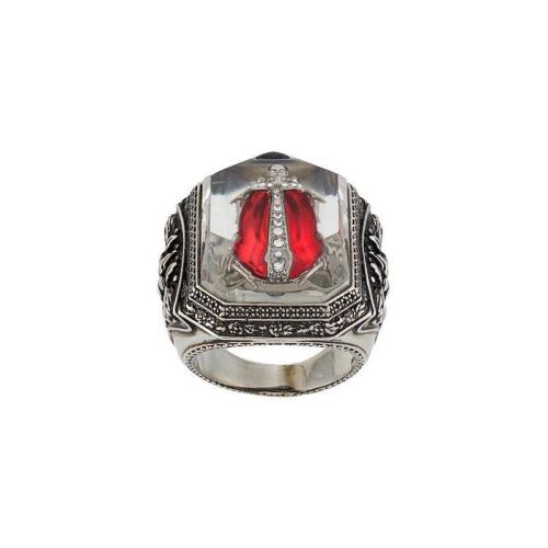 Alexander McQueen/亞歷山大麥昆 男女同款銀色金屬戒指/指環(huán) 611306 I12RY 9266