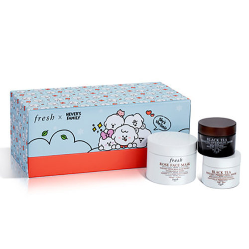 情人節(jié)禮盒Fresh/馥蕾詩保濕緊致面膜禮盒（奈娃家族限量版）內(nèi)含玫瑰面膜100ml+紅茶緊致面膜30ml+紅茶修護面膜30ml  618期間送馥蕾詩明星面膜體驗裝